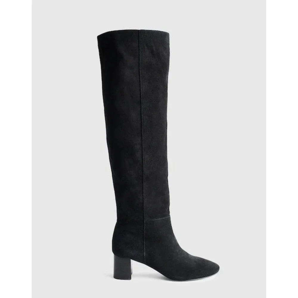 Madewell‎ The Sylvia Over-The-Knee Boot in Suede Black 8.5